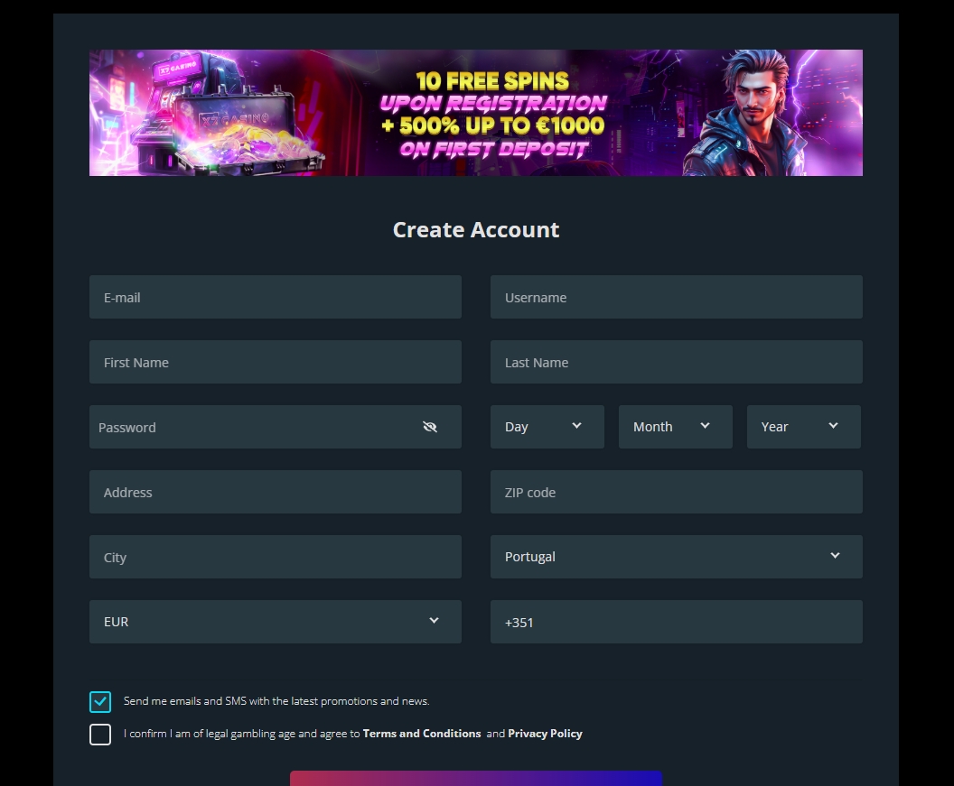 X7 Casino - 10 Tours Gratuits